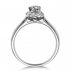 Heart-shaped Rose Ring S925 